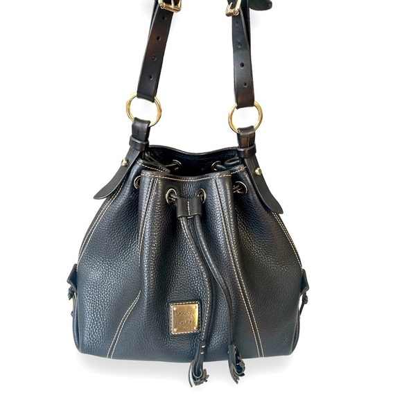 Dooney & Bourke Black Pebbled Leather Bag - Picture 1 of 16